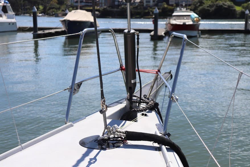Farr 55 bow and forestay