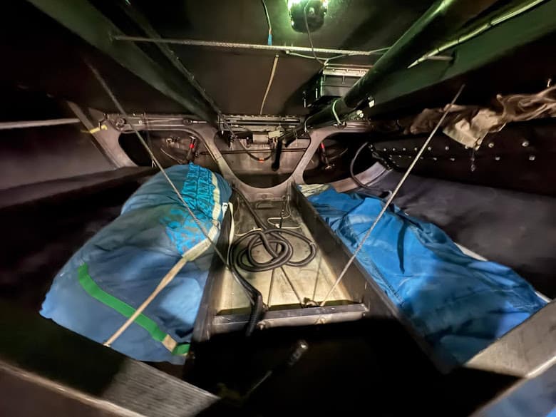 Farr 55 deck looking aft toward stern